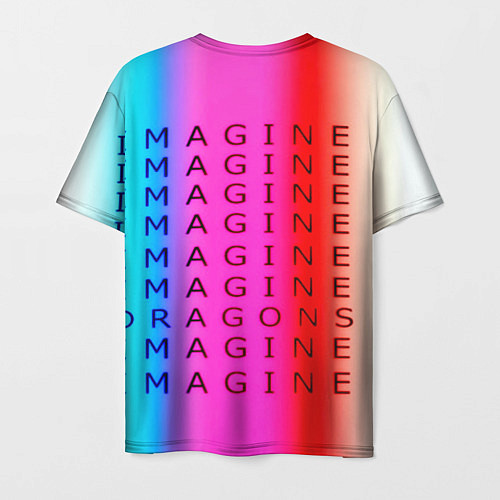 Мужская футболка Imagine Dragons neon rock / 3D-принт – фото 2
