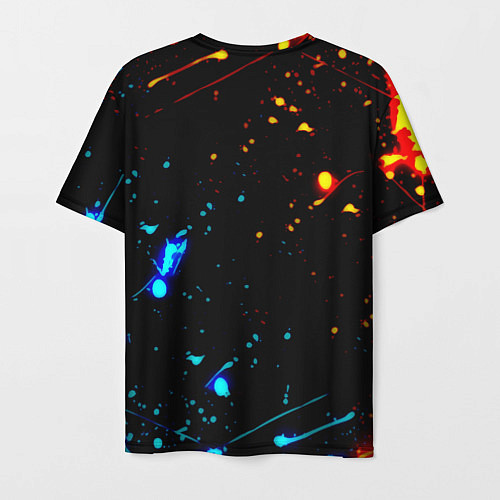 Мужская футболка Огненная лава и вода киберпанк / 3D-принт – фото 2