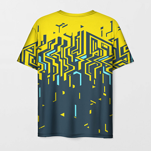 Мужская футболка Яркий абстрактный геометрический рисунок для спорт / 3D-принт – фото 2