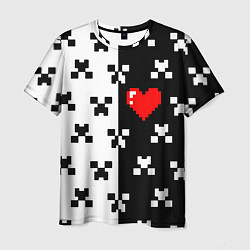 Мужская футболка Minecraft pattern love