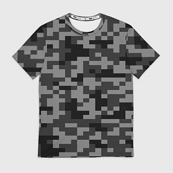 Мужская футболка Камуфляжные пиксели блэк