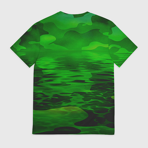 Мужская футболка Камуфляж с водой / 3D-принт – фото 2