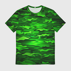 Мужская футболка Зелёные водоросли-камуфляж