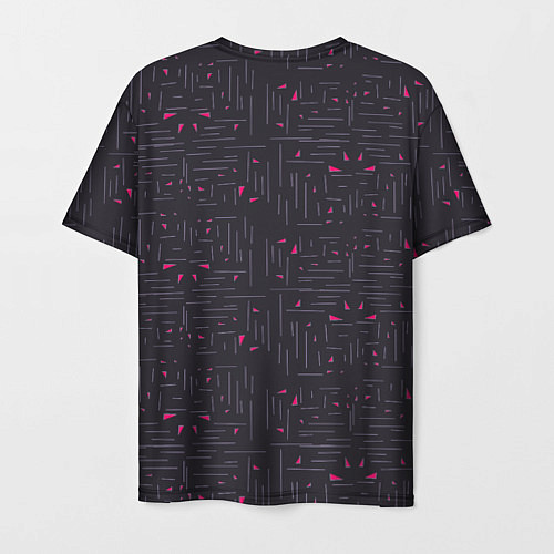 Мужская футболка Розовые треугольники на темном / 3D-принт – фото 2