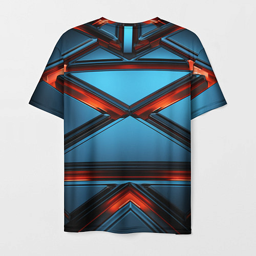 Мужская футболка Абстрактные треугольные плиты со светом / 3D-принт – фото 2