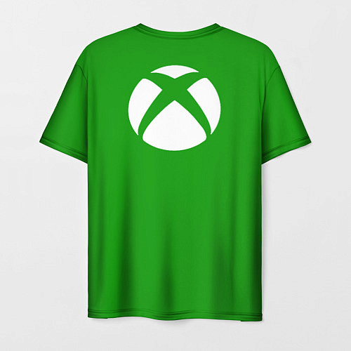 Мужская футболка X-box logo green / 3D-принт – фото 2