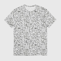 Мужская футболка Дудл граффити рэперское - паттерн