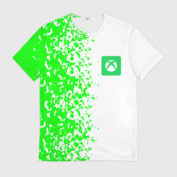 Мужская футболка Xbox кислотные зеленые краски