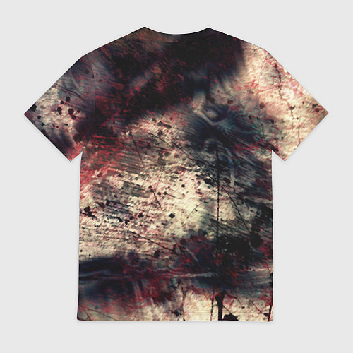 Мужская футболка Мокрая бумага ретро гранж текстура грязная / 3D-принт – фото 2