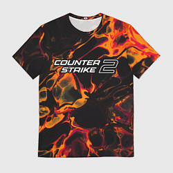 Футболка мужская Counter-Strike 2 red lava, цвет: 3D-принт