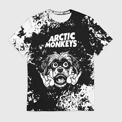 Футболка мужская Arctic Monkeys рок пес, цвет: 3D-принт
