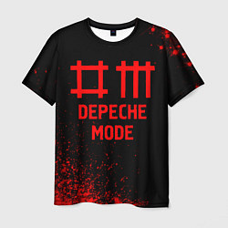 Футболка мужская Depeche Mode - red gradient, цвет: 3D-принт