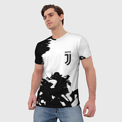 Футболка мужская Juventus smoke black fire, цвет: 3D-принт — фото 2