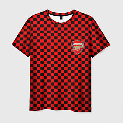 Футболка мужская Arsenal текстура клетка, цвет: 3D-принт