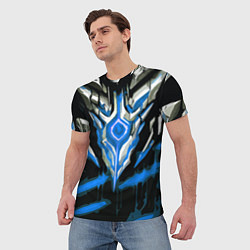 Футболка мужская Абстрактная синяя руна, цвет: 3D-принт — фото 2