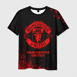 Футболка мужская Manchester United - red gradient, цвет: 3D-принт