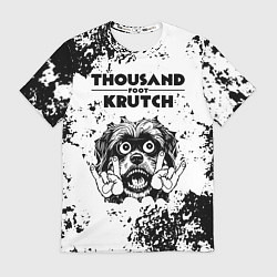 Футболка мужская Thousand Foot Krutch - рок пес, цвет: 3D-принт
