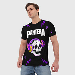 Футболка мужская Pantera неоновый череп, цвет: 3D-принт — фото 2