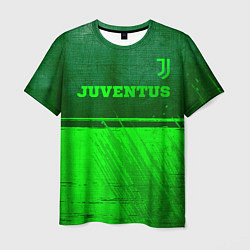 Футболка мужская Juventus - green gradient посередине, цвет: 3D-принт