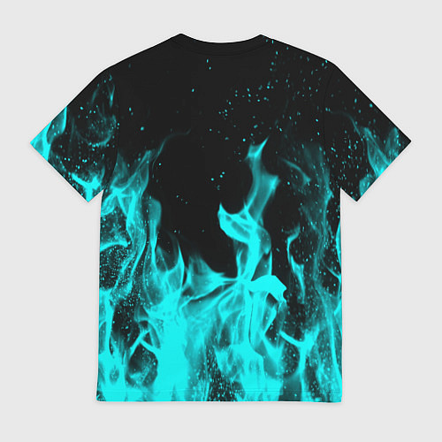 Мужская футболка The elder scrolls neon flame / 3D-принт – фото 2