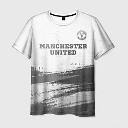 Футболка мужская Manchester United - white gradient посередине, цвет: 3D-принт