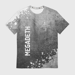 Футболка мужская Megadeth - grey gradient вертикально, цвет: 3D-принт