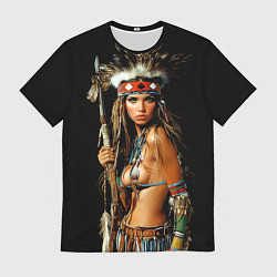 Футболка мужская Амазонка в роуче с пикой, цвет: 3D-принт
