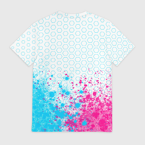 Мужская футболка Deadlock neon gradient style посередине / 3D-принт – фото 2