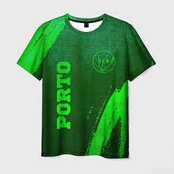 Мужская футболка Porto - green gradient вертикально