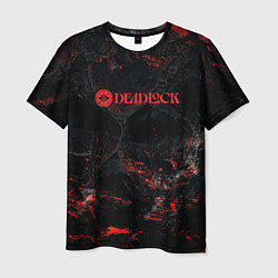 Футболка мужская Deadlock logo red texture, цвет: 3D-принт