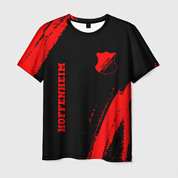 Мужская футболка Hoffenheim - red gradient вертикально