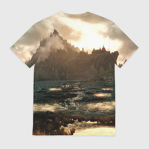 Мужская футболка Skyrim logo природа / 3D-принт – фото 2