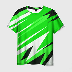 Мужская футболка Geometry stripes green