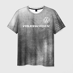 Мужская футболка Volkswagen - grey gradient посередине