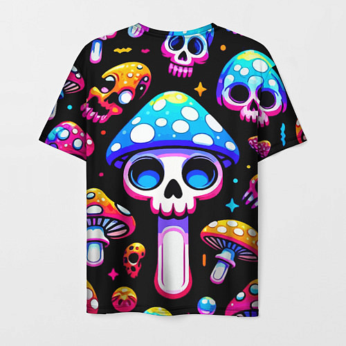 Мужская футболка Ice cream skull and fly agaric - ai art fantasy / 3D-принт – фото 2