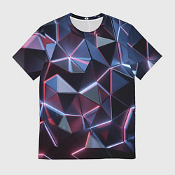 Мужская футболка Неоновые геометрические плиты