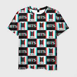 Мужская футболка BTS glitch pattern