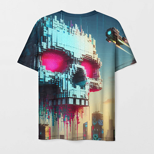 Мужская футболка Cool pixel skull - ai art fantasy / 3D-принт – фото 2