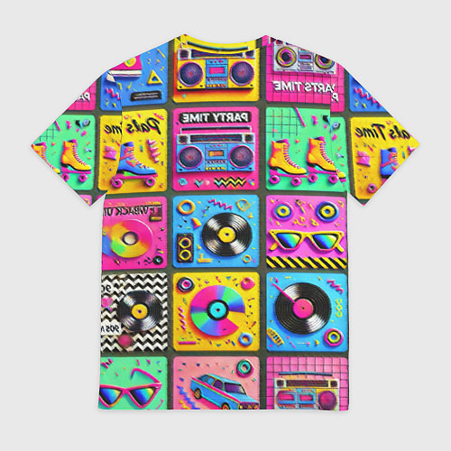 Мужская футболка Вибрации 90-х вечеринка в стиле ретро / 3D-принт – фото 2