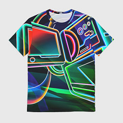 Мужская футболка Неоновая психоделика геймер