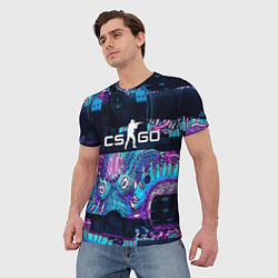 Футболка мужская CS GO neon blob, цвет: 3D-принт — фото 2
