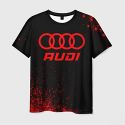 Футболка мужская Audi - red gradient, цвет: 3D-принт