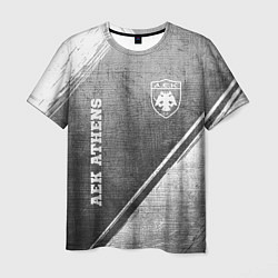 Мужская футболка AEK Athens - grey gradient вертикально