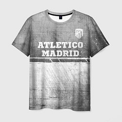 Футболка мужская Atletico Madrid - grey gradient посередине, цвет: 3D-принт