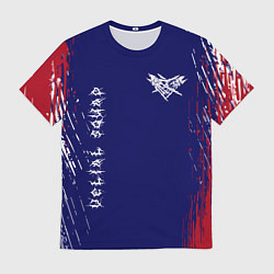 Мужская футболка Velial squad - red abstract