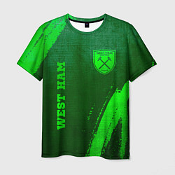 Футболка мужская West Ham - green gradient вертикально, цвет: 3D-принт