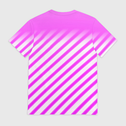 Мужская футболка Nintendo pink line / 3D-принт – фото 2