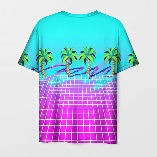 Мужская футболка Vice city tropic collection / 3D-принт – фото 2