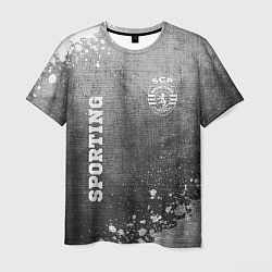 Мужская футболка Sporting - grey gradient вертикально