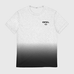 Мужская футболка Opel с эмблемой градиент чёрно-белый